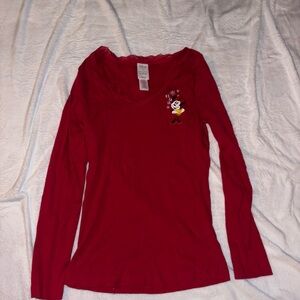 Women’s Disney Store Minnie Mouse Christmas Fa La La Shirt Size XL